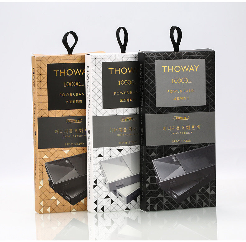 Внешнее ЗУ Power Bank REMAX Thoway 10000mAh RPP-55 серое
