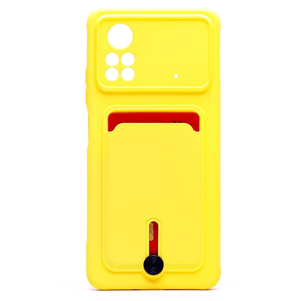 Накладка SC304 Xiaomi Redmi Note 11 Pro 4G/Note 11 Pro 5G с визитницей (yellow)