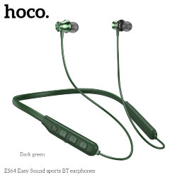Гарнитура HOCO ES64 Bluetooth, вакуумная, темно-зеленая