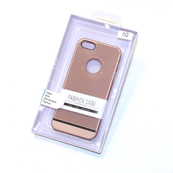 Накладка пластик Перфорация iPhone 5 розовая