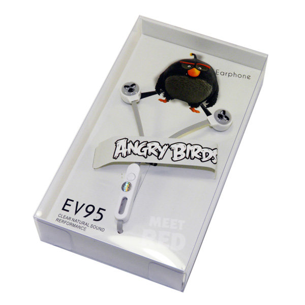 Гарнитура MP3 Elmcoei EV95 Angry Birds с кнопкой ответа серая