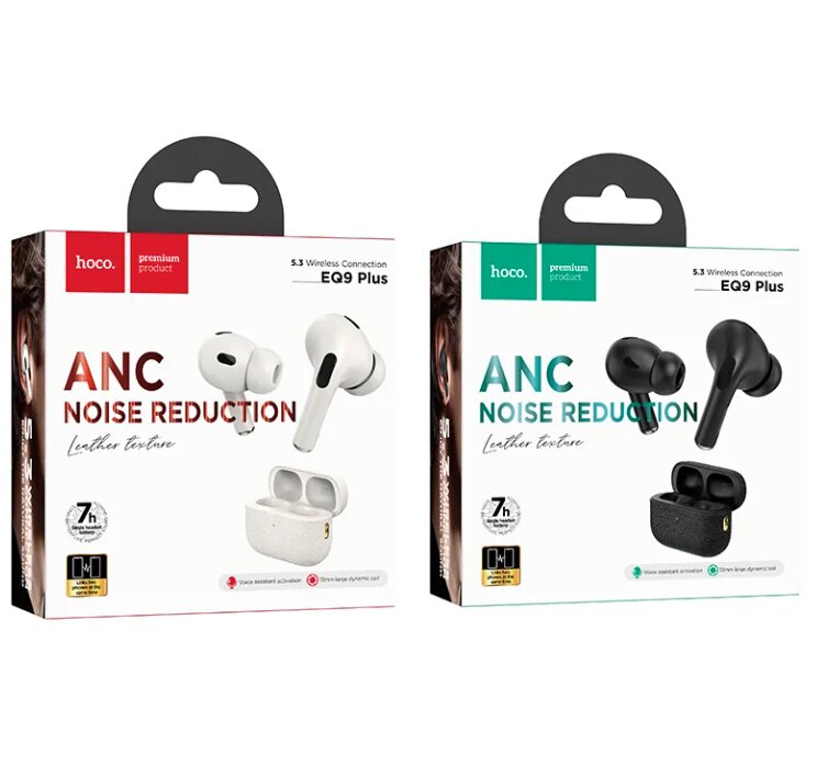 Наушники Bluetooth HOCO EQ9 Plus ANC TWS, черные