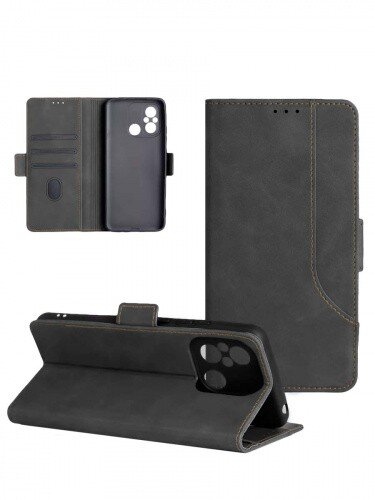 Чехол-книга NICE STYLES (магнит боковой) для Tecno Spark 40C (2025) черный