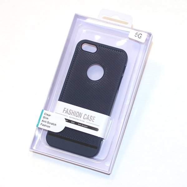 Накладка пластик Перфорация iPhone 5 синяя
