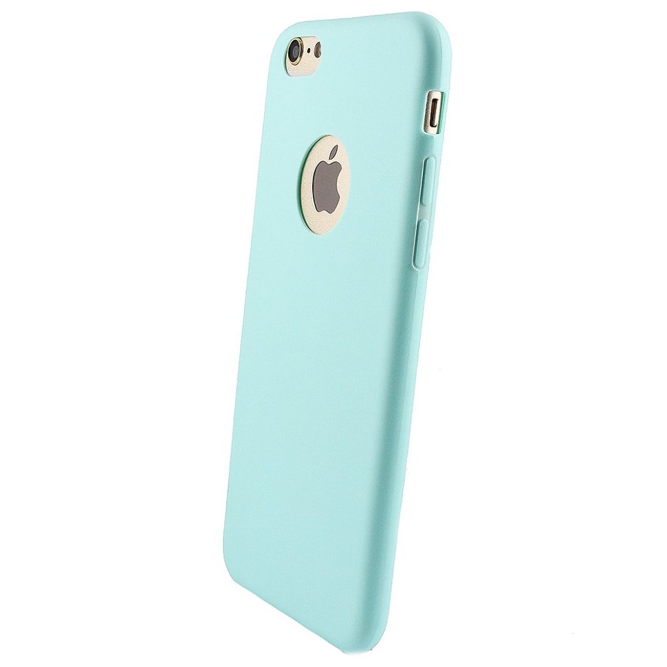 Накладка силиконовая МАТОВАЯ IPhone 6 Plus голубая