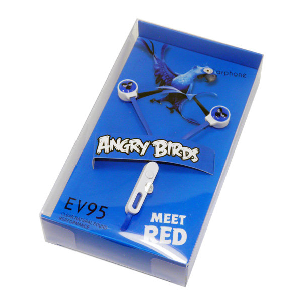 Гарнитура MP3 Elmcoei EV95 Angry Birds с кнопкой ответа синяя