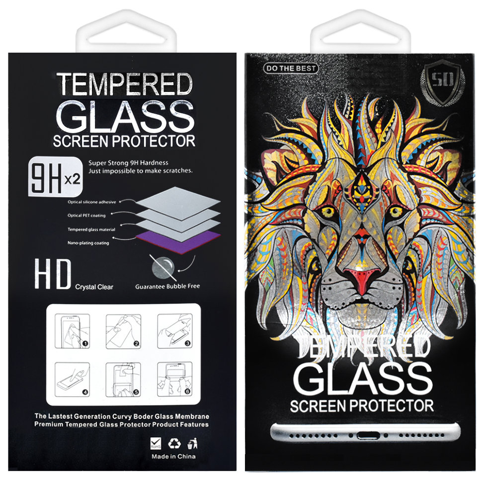 Стекло 5D "Full glue" с рамкой для Xiaomi Redmi 9 черное, Glass
