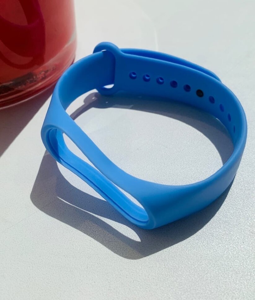 Ремешок силиконовый для Xiaomi Mi Band 3/4, васильковый