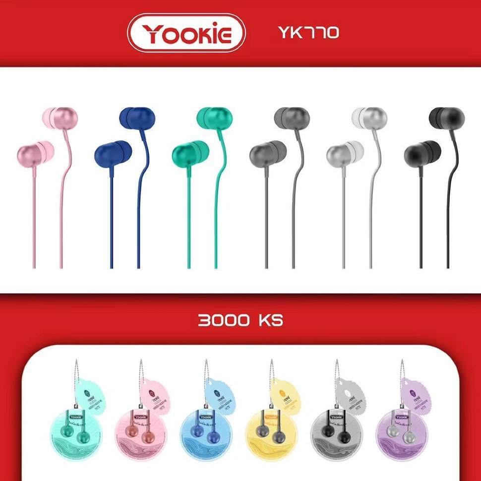 Гарнитура Yookie YK770, синяя