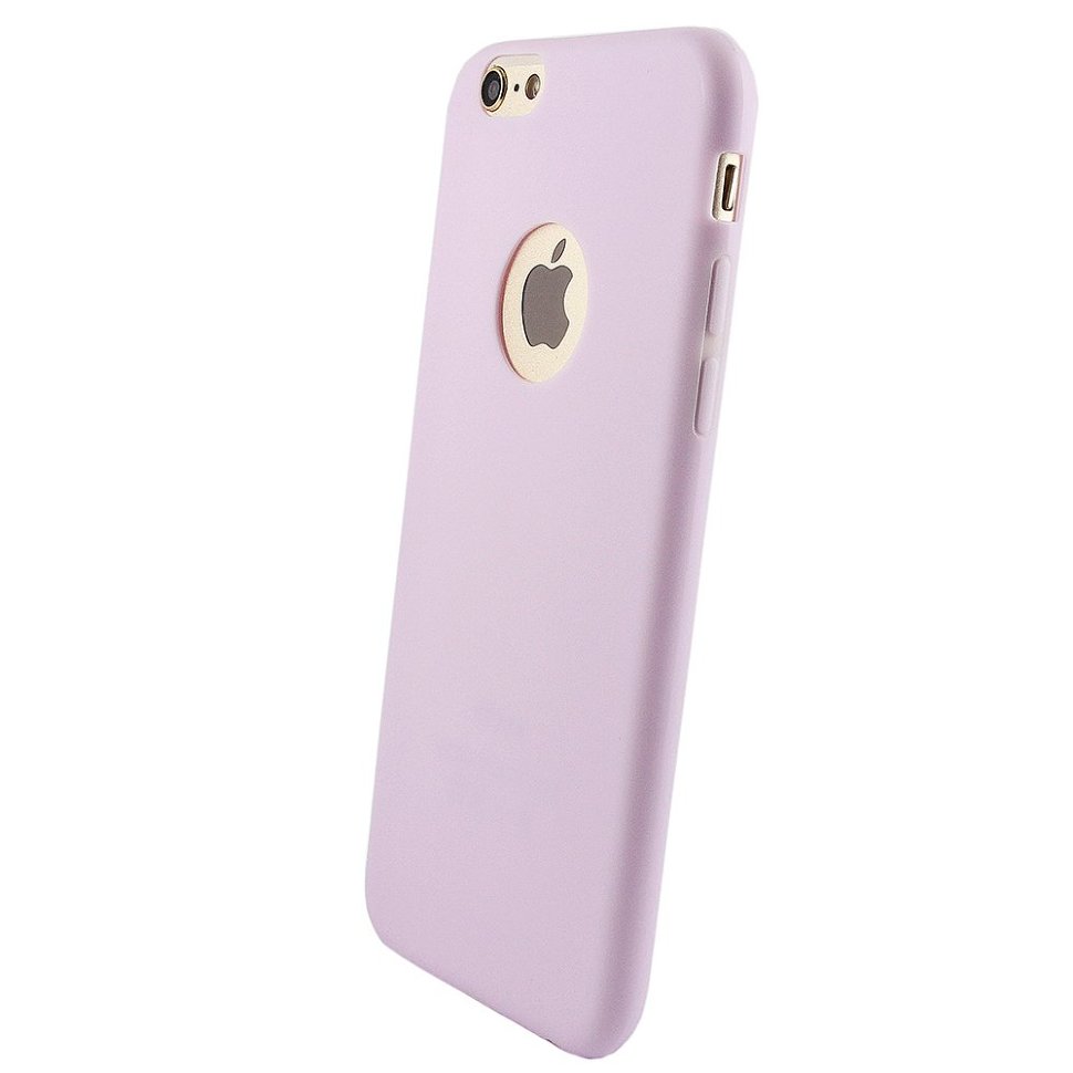 Накладка с глянцевым ободком МАТОВАЯ IPhone 6 фиолетовая