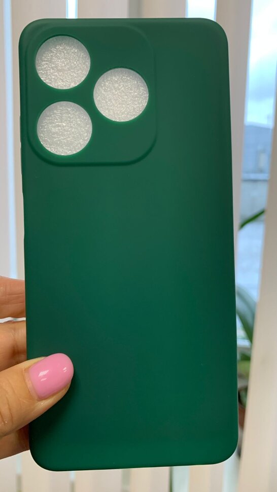 Накладка силиконовая SOFT TOUCH Tecno Spark 10/Spark 10C, темно-зеленая