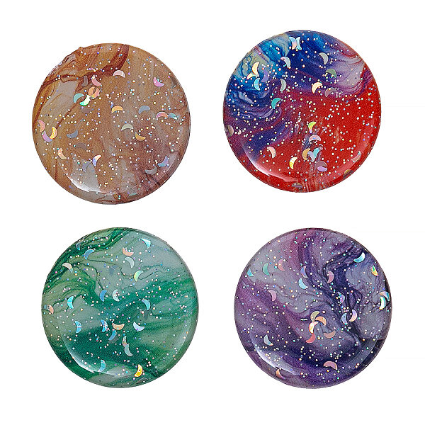 Держатель для телефона POPSOCKETS лаковый Мрамор с глиттером зеленый