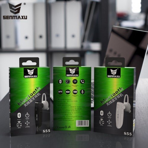 BLUETOOTH-гарнитура SENMAXU S55 белая