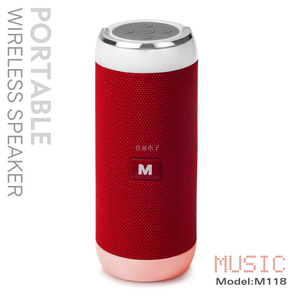 Колонка Bluetooth M118 красная