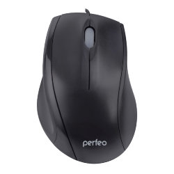 Мышь проводная Perfeo CLASS, USB, 3 кнопкиб DPI 1000, черная
