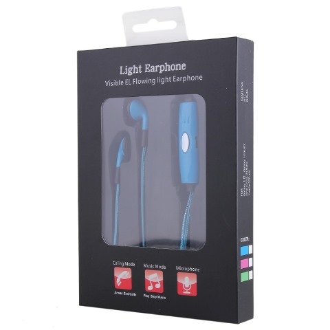 Гарнитура MP3 Light LHT002 светящиеся голубые