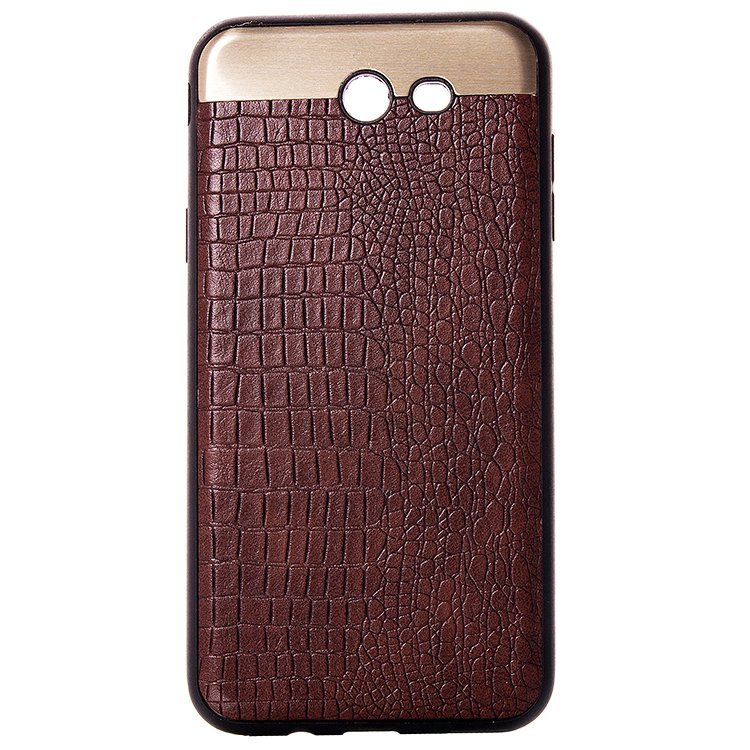 Накладка Activ Reptilian + Metall Samsung J730 Galaxy J7 2017 коричневая