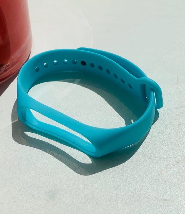 Ремешок силиконовый для Xiaomi Mi Band 3/4, лазурный