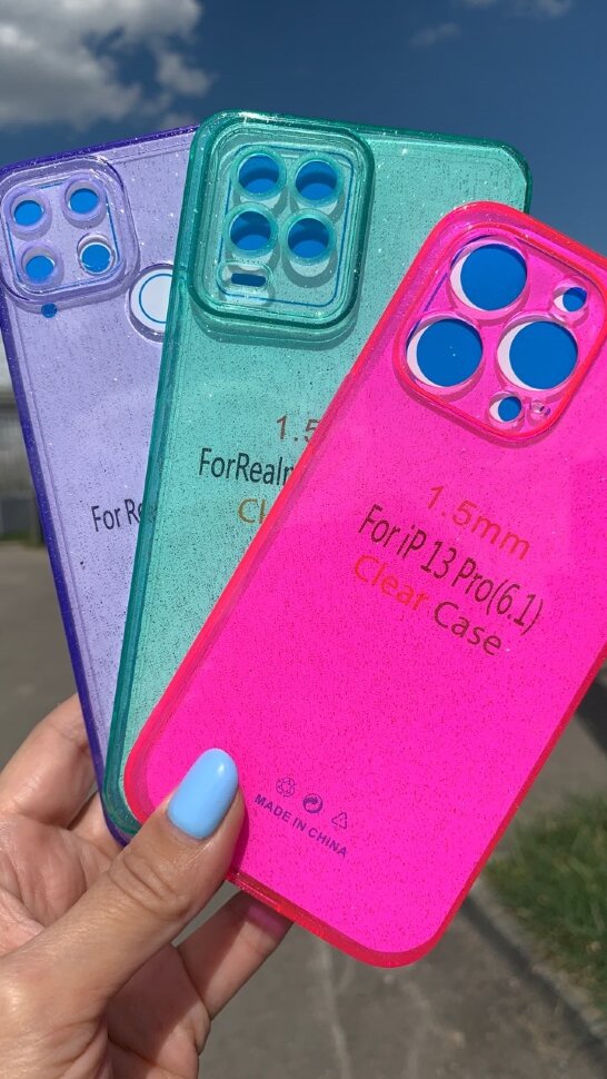 Накладка SC123 Xiaomi Redmi Note 10/Note 10S (violet) с блестками
