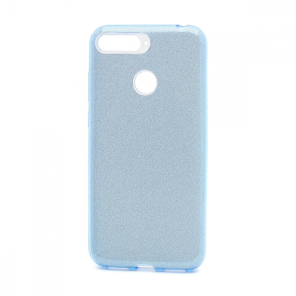 Накладка SC097 БЛЕСТКИ 3в1 Huawei Honor 7A/Y5 2018 (blue)