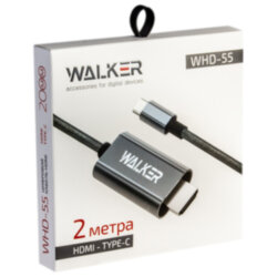 Кабель WALKER WHD-55, HDMI to Type-C, поддержка 4K, без доп.питания
