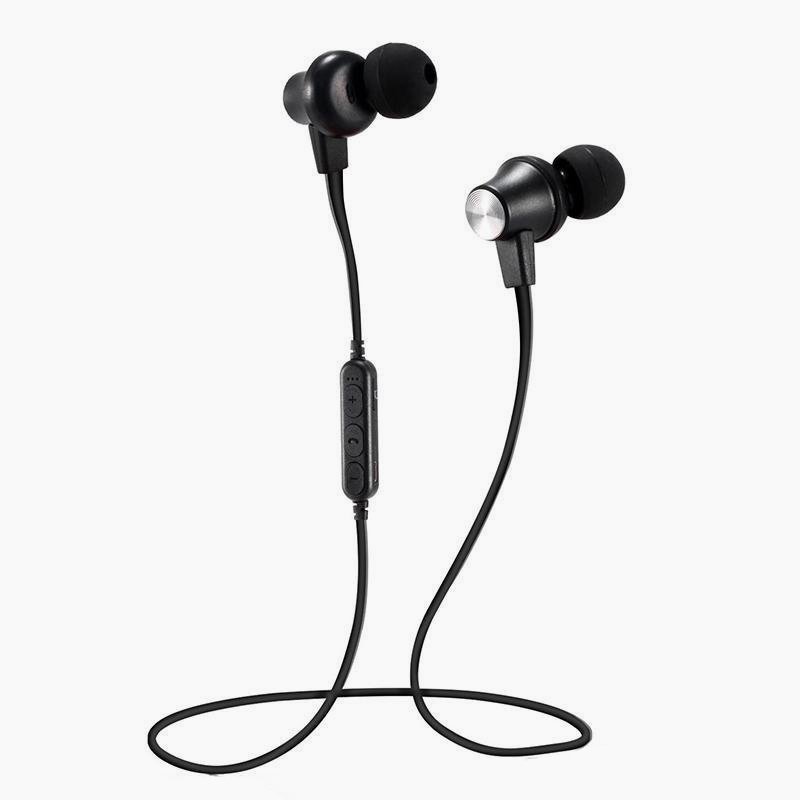 Наушники вакуумные BLUETOOTH BT MS-T2 + microSD магнитные черные