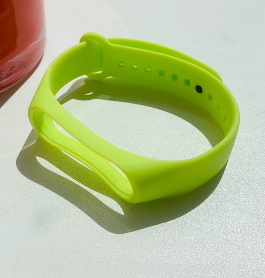 Ремешок силиконовый для Xiaomi Mi Band 3/4, лайм