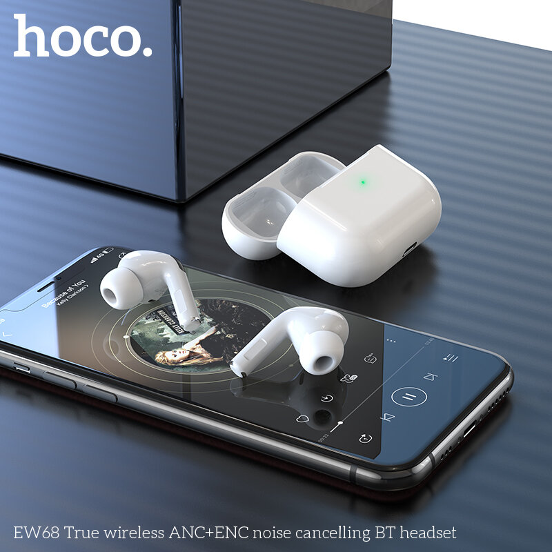 Наушники Bluetooth HOCO EW68 ANC+ENC TWS, белые