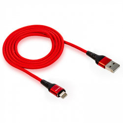 USB кабель на iPhone 5 WALKER C970 магнитный, быстрый заряд 30W, красный 3.3A*