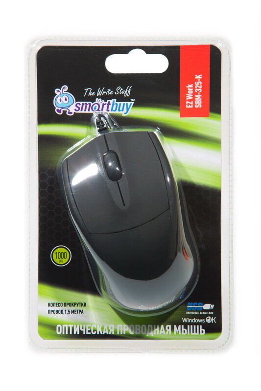 Мышь проводная Smartbuy 325 (SBM-325K) черная