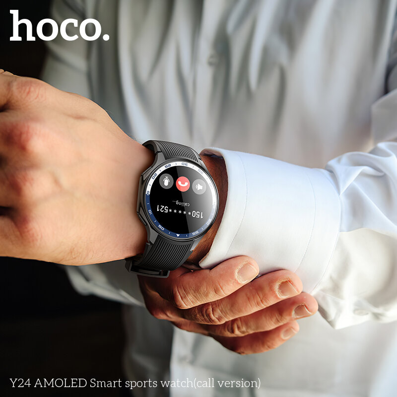 Смарт-часы HOCO Y24 AMOLED Smart watch (Call Version), black