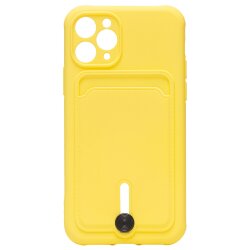 Накладка SC304 для Apple iPhone 11 Pro с визитницей (yellow)