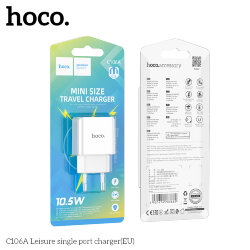 СЗУ HOCO C106A, 1*USB, 2.1A, блистер, белое