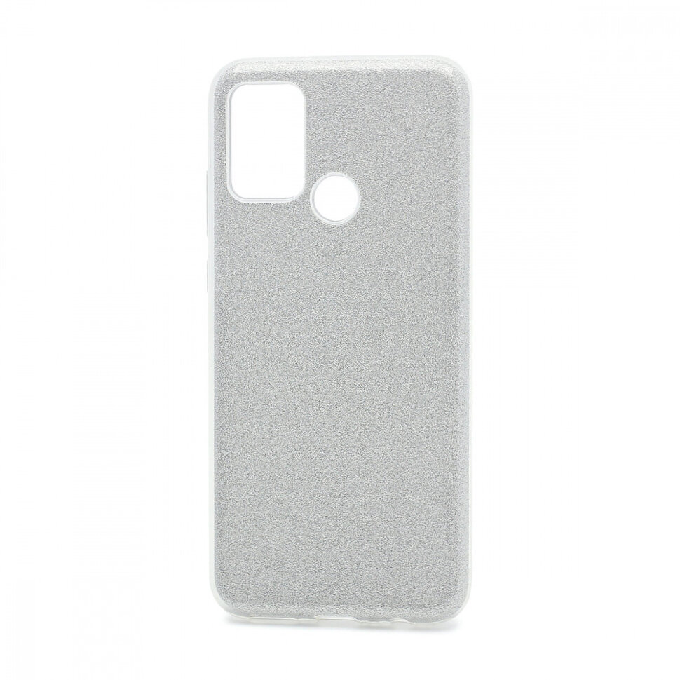 Накладка SC097 БЛЕСТКИ 3в1 Huawei Honor 9A (silver)