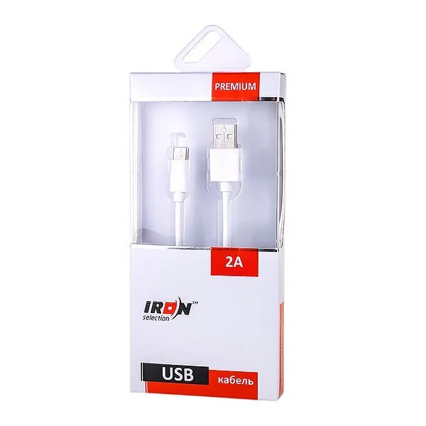 Кабель USB - Type-C IRON Selection PREMIUM 2A белый