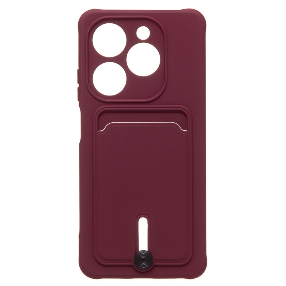 Накладка SC304 для TECNO Spark Go 2024 с визитницей (bordo)