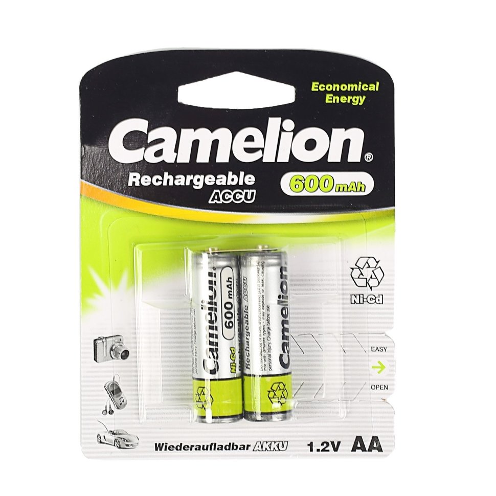 Аккумулятор Camelion AA Ni-Cd Economical Energy 600mAh/2BL