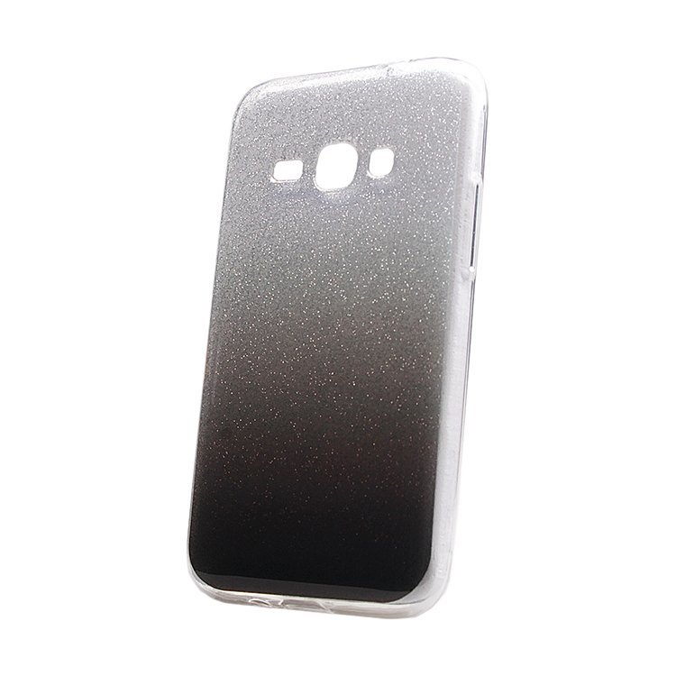 Накладка силиконовая Glamour Samsung J120 Galaxy J1 2016 black/silver