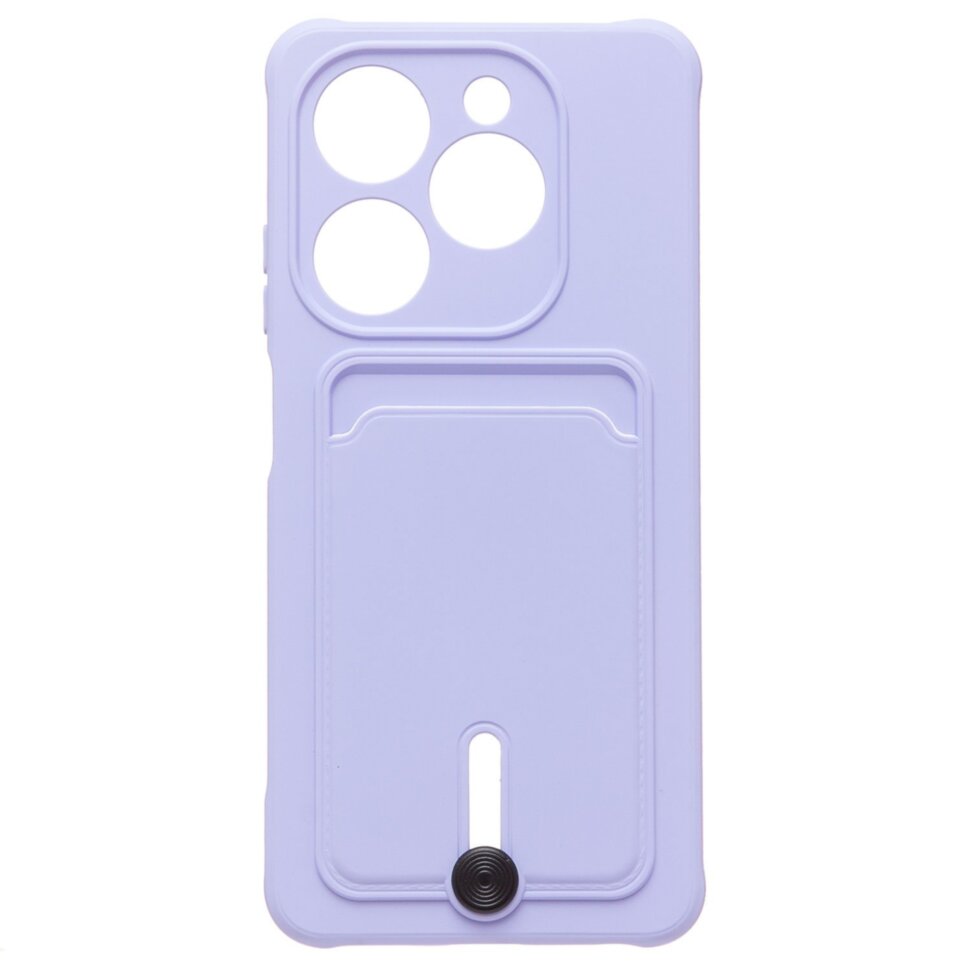 Накладка SC304 для TECNO Spark Go 2024 с визитницей (light violet)