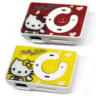 MP3 плеер "Hello Kitty" (MicroSD+наушники+ЗУ) красный