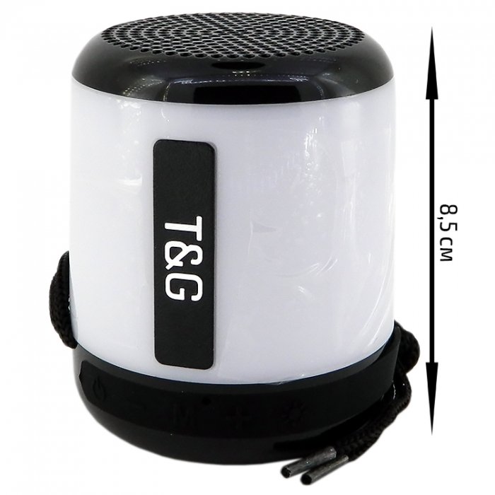 Колонка Bluetooth TG156 с подсветкой черная