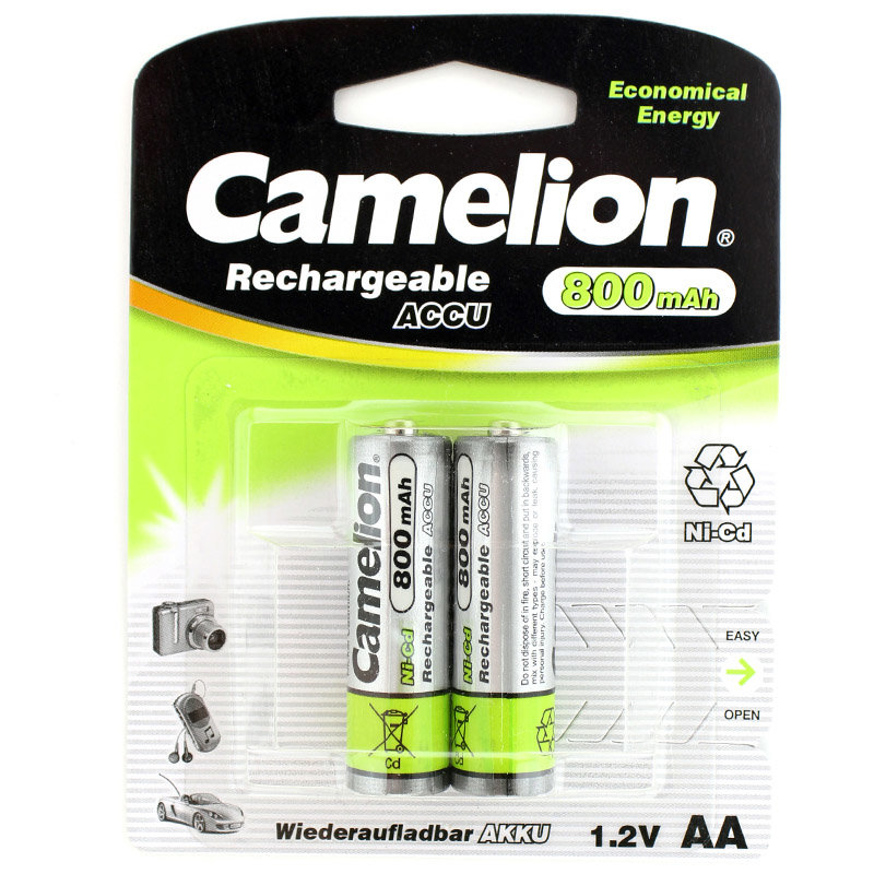 Аккумулятор Camelion AA Ni-Cd Economical Energy 800mAh/2BL