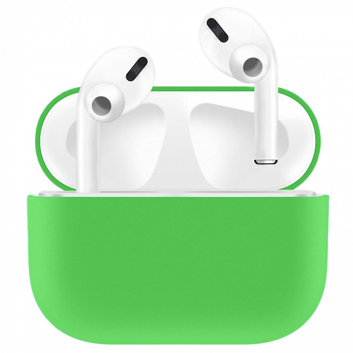 Чехол силиконовый для кейса AirPods Pro зеленый