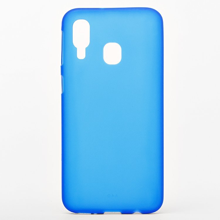 Накладка с глянцевым ободком МАТОВАЯ Samsung A405 Galaxy A40 синяя