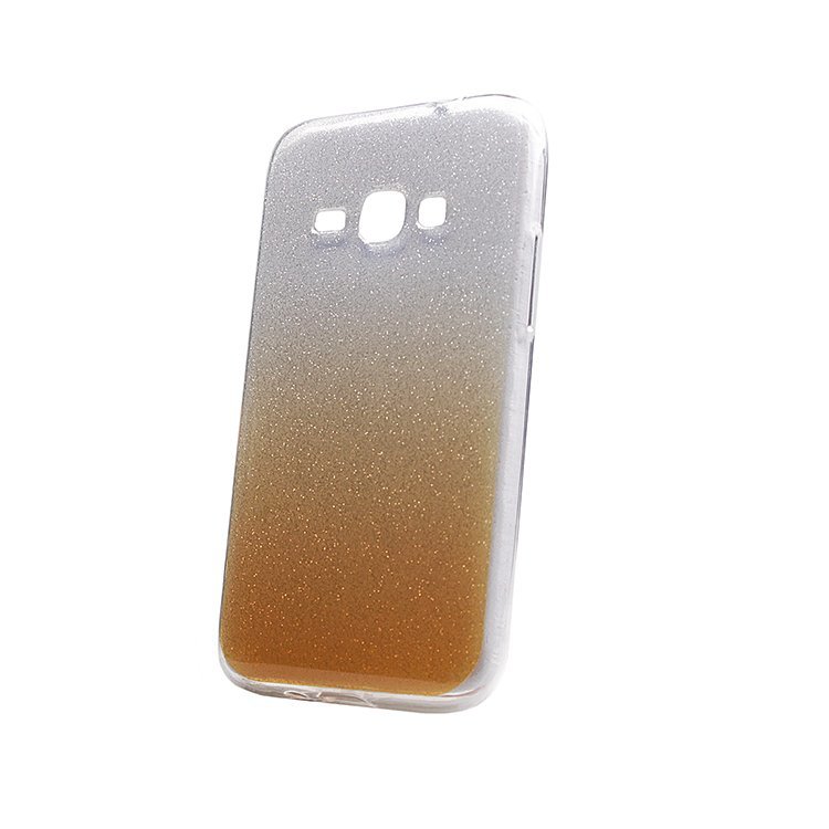 Накладка силиконовая Glamour Samsung J120 Galaxy J1 2016 gold/silver