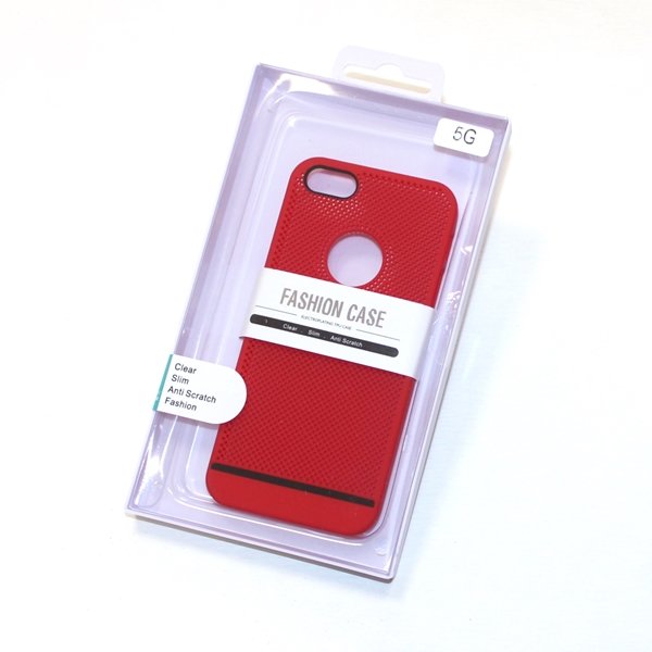 Накладка пластик Перфорация iPhone 6 красная