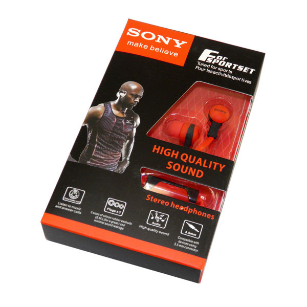 Гарнитура MP3 ReplicaSY NS-12 с кнопкой ответа красная