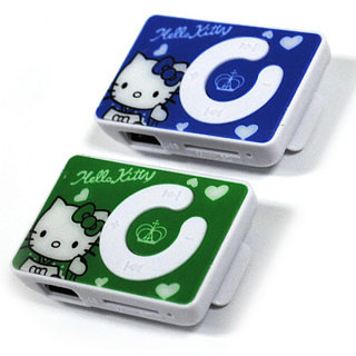 MP3 плеер "Hello Kitty" (MicroSD+наушники+ЗУ) синий
