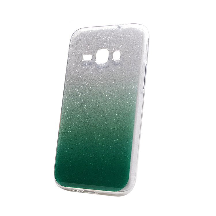 Накладка силиконовая Glamour Samsung J120 Galaxy J1 2016 green/silver
