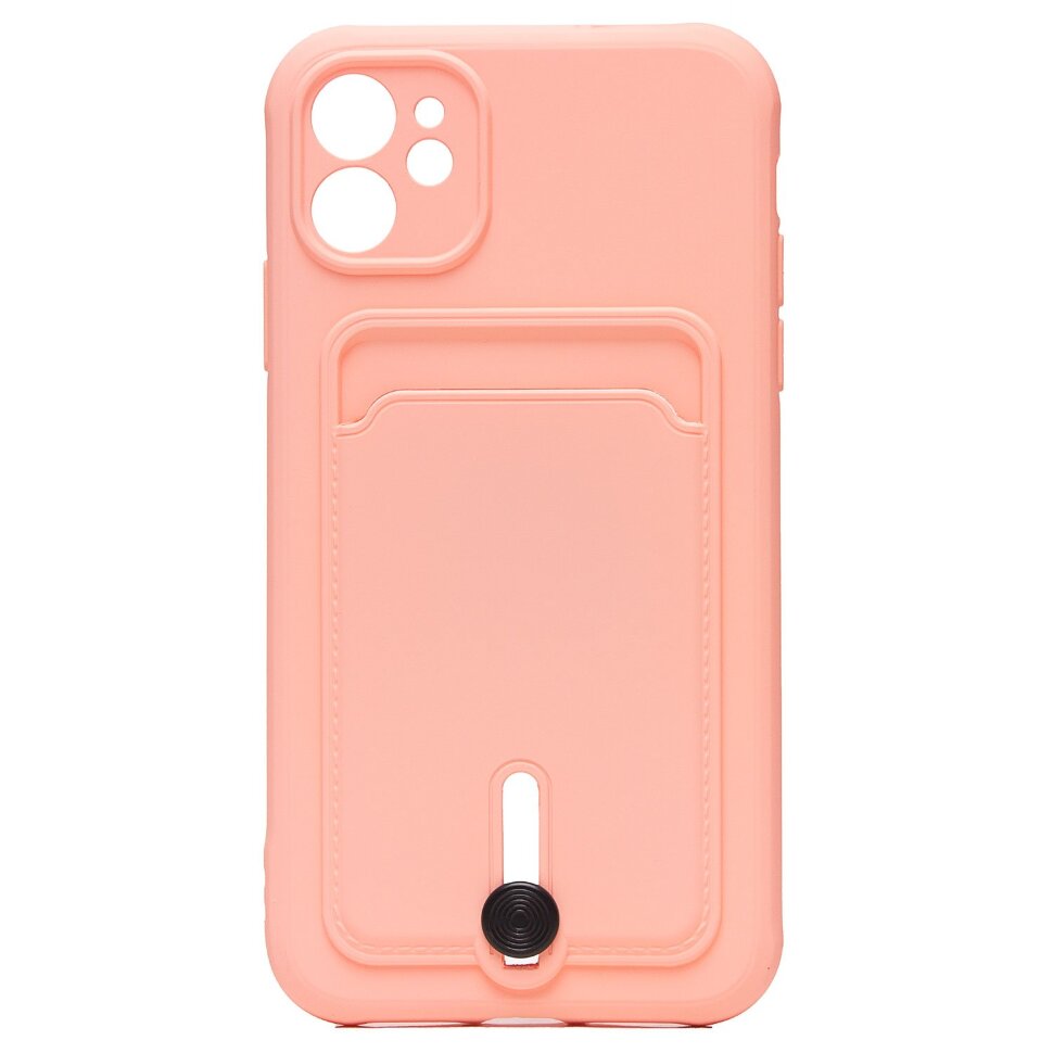 Накладка SC304 для Apple iPhone 11 с визитницей (light pink)